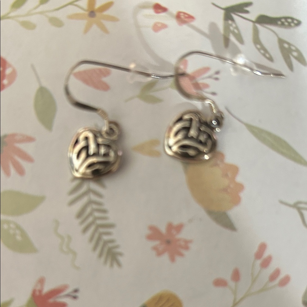 Elegant Silver Heart Earrings